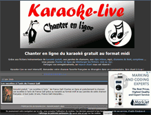 Tablet Screenshot of karaoke-live-paroles.com